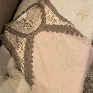 Asymmetrical lace back top